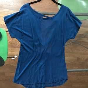 Open Back Design, Blue, T-Shirt